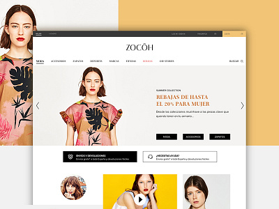 ZOCÖH Home clean fashion interface design minimal mobile responsive ui uxui web web design