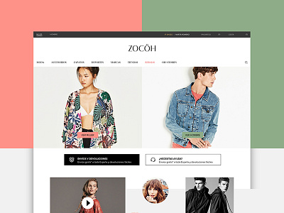 ZOCÖH Woman & Man clean fashion interface design minimal mobile responsive ui uxui web web design