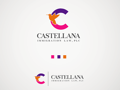 Logo design for Castellana Immigration Law brand brand identity graphic law lawyer logo