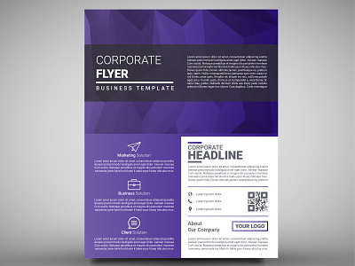 Corporate Flyer design template a4 brochure brochure design flyer flyer design illustration modern modern flyer poly background polygon print