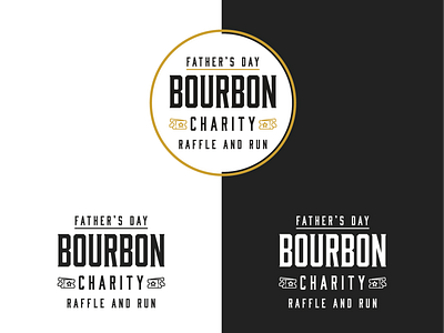 Bourbon Charity Logo Concept art brand branding design graphic illustration logo old typography vintage vintage badge vintage badges vintage logo