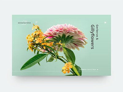 Homepage — Flower Shop flat design minimal photography ui design user interface
