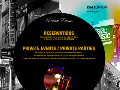 Dimsum Bar Shangai bar restaurant template webdesign