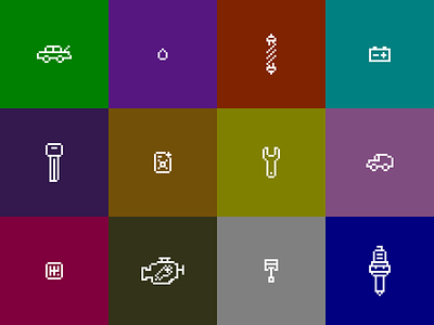 Car icons app clean design flat icon icon set iconography illustraion minimal minimalistic ui