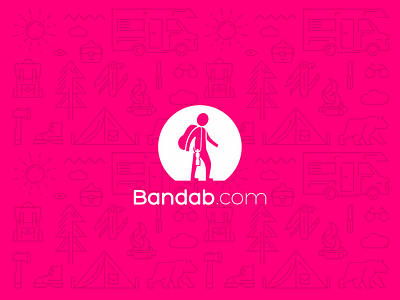 Bandab branding climbing design jungle logo logotype minimal tourist waterbottle