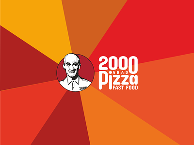2000 Pizza 2000 branding character design emblem fastfood logo logotype minimal pizza restaurant sign tabriz