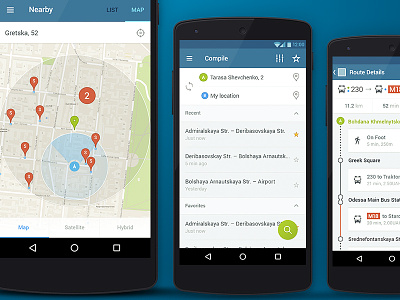 Public Transport Routes. Android app. android city compile details location map material nearby route stop transport