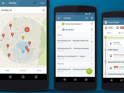 Public Transport Routes. Android app.