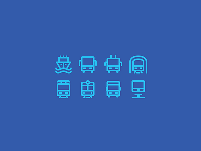 Public transport icons