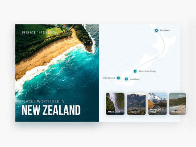 Perfect destination blurred clean design graphic holiday newzealand planning travel