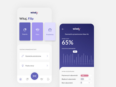 Wisdy Mobile app app assessment design education mobile product scanning ui ux visual design