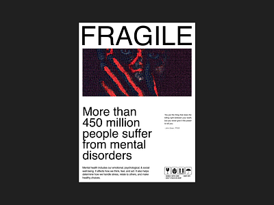 Fragile - Poster Design abstract bangalore digitalart editorial graphic design graphicdesign layoutcomposition layoutdesign swiss swissdesign swisslayout typesetting typography