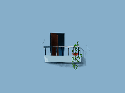 Balcony abstract balcony bangalore concept art digitalart digitalpainting doodle flat flat illustrator home illustration india painting street ui