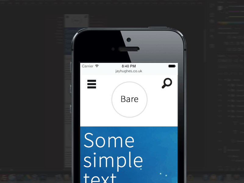 Bare Responsive Slide Animation mobile design mobile web design slide animation