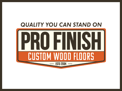 Pro Finish construction flooring logo logo design