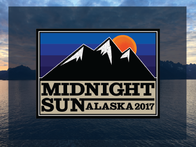 Midnight Sun alaska badge logo logo design outdoor