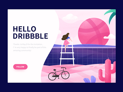 Hellodribbble illustration