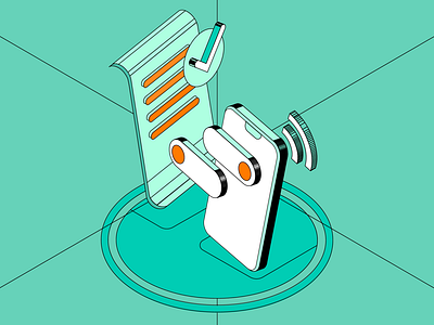 phone isometric illustration