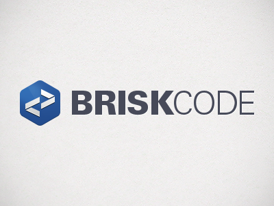 BRISK CODE Logo blue briskcode design identity logo logotype polygons typography