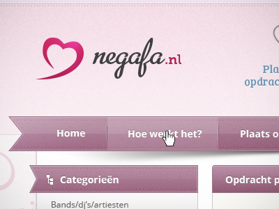 Site Header header heart logo navigation pink wedding logo