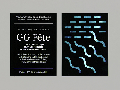 GG Fête Invitations foil invitation print