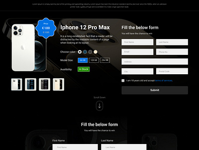 Iphone12 Pro Max design landing design landing page ui ux web website