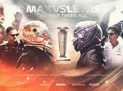 MaxVsLewis F1 Campaign Poster 2d branding campaign design illustration manipulation photo poster print