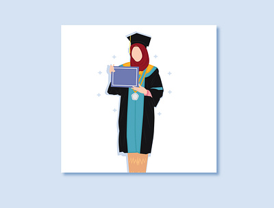 Graduation design illustration vector