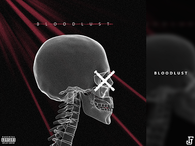 Bloodlust album cover art direction blood creative direction head light lust skull