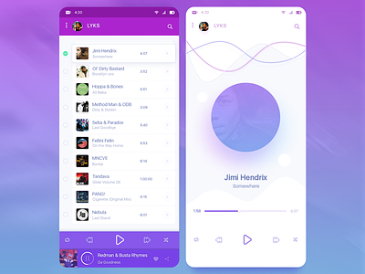 app music player app audio dashboard design mobile music player playlist sound tracks ui white