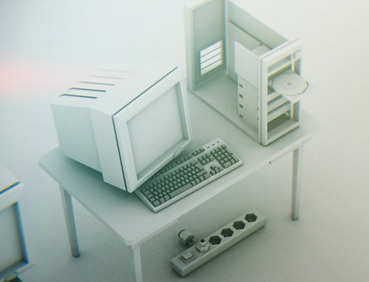 Low Poly PC 3d cinema4d high detail low poly