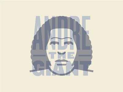 Andre the Giant face illustration portrait typography vector wrestling wwe