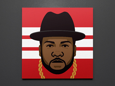 Run DMC - Jam Master Jay [1/3] dj face hip hop illustration music portrait rap vector