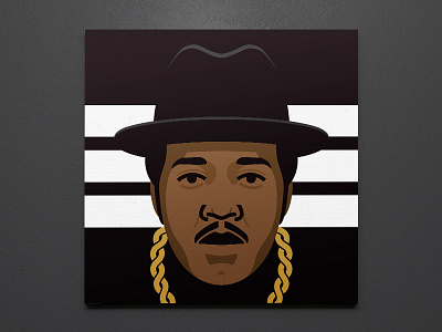 Run DMC - Run [2/3] face hip hop illustration music portrait rap rapper vector