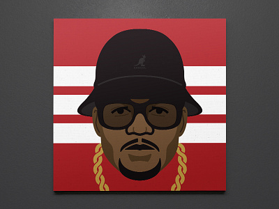 Run DMC - DMC [3/3] face hip hop illustration music portrait rap rapper vector