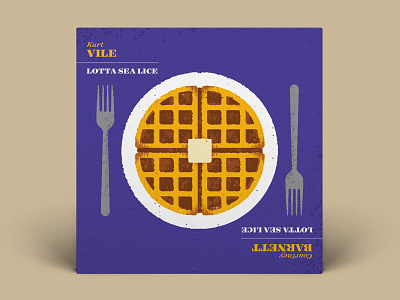 10x17 - Kurt Vile/Courtney Barnett "Lotta Sea Lice" album album art album cover courtney barnett flat design graphic illustration kurt vile music vector waffle