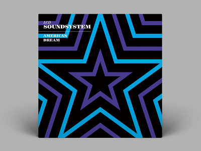 10x17 - LCD Soundsystem "American Dream" album album art album cover flat design graphic illustration illustrator lcd soundsystem music star stars vector