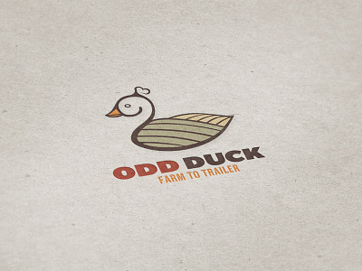 Odd Duck Logo austin chef farm field food logo odd duck restaurant spec