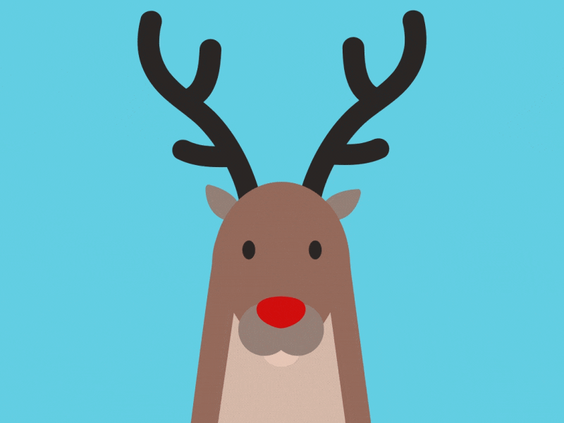 Botched Nose Job animals animated animation character animation christmas flat holiday illustration motion graphics nose reindeer winter