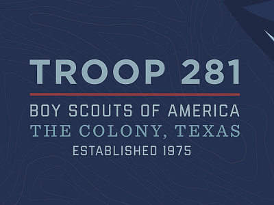 Troop 281 boy scouts fonts gotham lettering type treatment typography