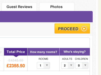 Prototype for selecting room occupancy