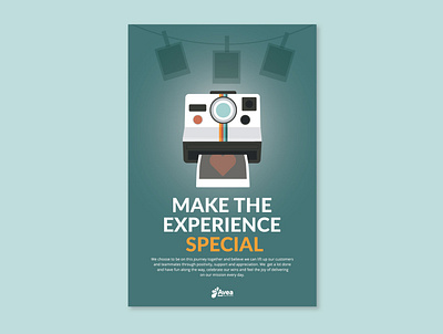 Values Poster - Make the Experience Special camera design illustration photoshop polaroid poster poster design vector