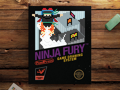 Black Box black box city eraser jetpack ninja nintendo pixel pixel art pixelpress realistic tokyo wood