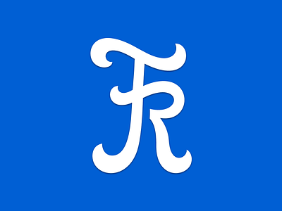 FR wip 2 adjustment blue custom fr help lettering logo mark typography white wip