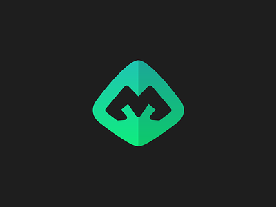 MVD blue green logo mark type
