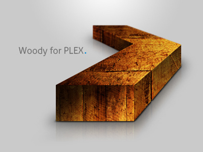 Woody Logo highlights logo plex shadow wood woody