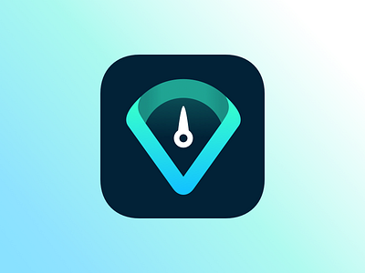 Vekt App Icon app blue green icon identity ios logo mark scale vekt weight