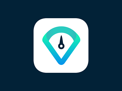 Vekt App Icon Alternative alternative app blue green icon identity ios logo mark scale vekt weight