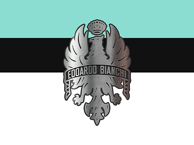 Edoardo Bianchi badge bianchi bike celeste 227 cycling eagle emblem metal texture