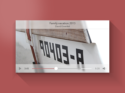 Mini Player mini photoshop player shadows simple ui video
